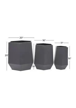 Wholesale 💯 Modern Metal Planter - Set of 3 by Monroe Lane 😉 -Monroe Lane Sales Belk 25589