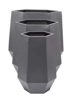 Wholesale 💯 Modern Metal Planter - Set of 3 by Monroe Lane 😉 -Monroe Lane Sales Belk 25590