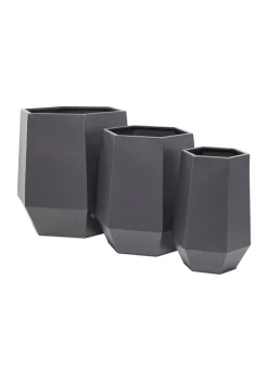 Wholesale 💯 Modern Metal Planter - Set of 3 by Monroe Lane 😉 -Monroe Lane Sales Belk 25591