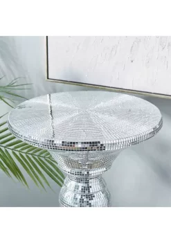 Flash Sale ✨ Glam Polystone Pedestal Table by Monroe Lane 🎉 -Monroe Lane Sales Belk 25599