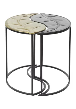 Discount ❤️ Contemporary Metal Accent Table - Set of 2 by Monroe Lane 🎉