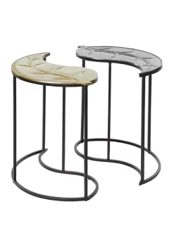 Discount ❤️ Contemporary Metal Accent Table - Set of 2 by Monroe Lane 🎉 -Monroe Lane Sales Belk 25610