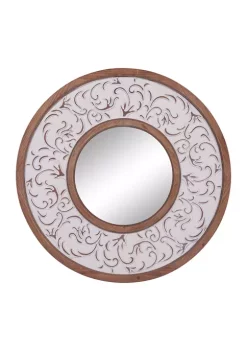 Brand new 🛒 Farmhouse Wood Wall Mirror by Monroe Lane 👏