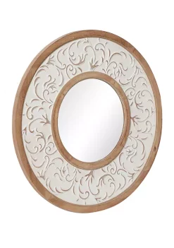 Brand new 🛒 Farmhouse Wood Wall Mirror by Monroe Lane 👏 -Monroe Lane Sales Belk 25707