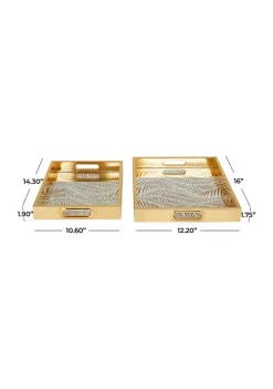 Best reviews of 😀 Glam Plastic Tray - Set of 2 by Monroe Lane ✨ -Monroe Lane Sales Belk 2571
