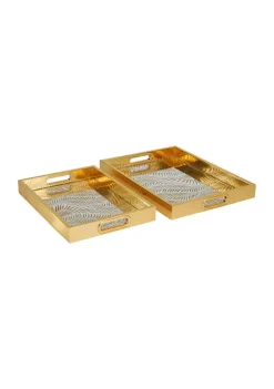 Best reviews of 😀 Glam Plastic Tray - Set of 2 by Monroe Lane ✨ -Monroe Lane Sales Belk 2572