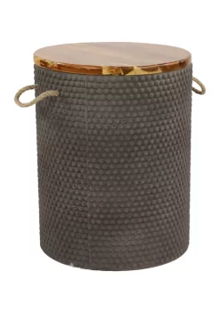 Budget 💯 Modern Cement Outdoor Accent Table by Monroe Lane ⌛ -Monroe Lane Sales Belk 25744