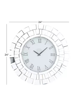 Top 10 🎉 Glam Wood Wall Clock by Monroe Lane 🔔 -Monroe Lane Sales Belk 25778