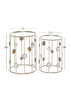 Flash Sale 🧨 Contemporary Metal Accent Table - Set of 2 by Monroe Lane 👏 -Monroe Lane Sales Belk 25783
