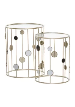 Flash Sale 🧨 Contemporary Metal Accent Table - Set of 2 by Monroe Lane 👏 -Monroe Lane Sales Belk 25785