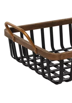 Deals 🛒 Bohemian Wood Tray - Set of 2 by Monroe Lane 🎉 -Monroe Lane Sales Belk 25802