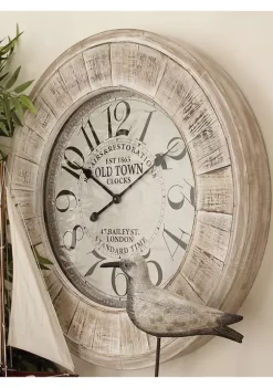 New 🤩 Vintage Wood Wall Clock by Monroe Lane 😀