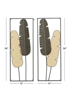 Discount 🎉 Iron Contemporary Wall Décor - Set of 2 by Monroe Lane 🎉 -Monroe Lane Sales Belk 25843