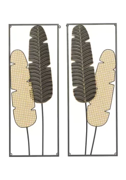 Discount 🎉 Iron Contemporary Wall Décor - Set of 2 by Monroe Lane 🎉 -Monroe Lane Sales Belk 25845