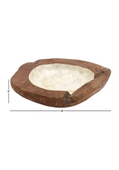 Best reviews of 🧨 Bohemian Teak Wood Decorative Bowl by Monroe Lane ✔️ -Monroe Lane Sales Belk 25860