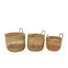 Wholesale 🤩 Bohemian Seagrass Storage Basket - Set of 3 by Monroe Lane 😉