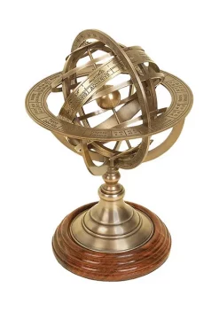 New π Coastal Brass Globe by Monroe Lane π