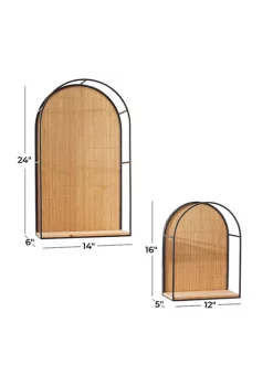 Cheapest 👏 Modern Bamboo Wall Shelf - Set of 2 by Monroe Lane ❤️ -Monroe Lane Sales Belk 25951