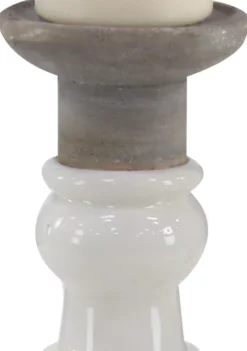 New 🧨 Stoneware Country Candle Holder Set of 2 by Monroe Lane ⭐ -Monroe Lane Sales Belk 25989