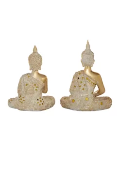 Deals ⭐ Glam Polystone Sculpture - Set of 2 by Monroe Lane 👏 -Monroe Lane Sales Belk 25998