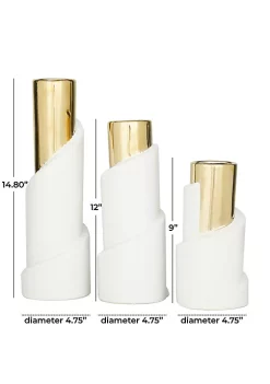 Cheap 🔔 Contemporary Ceramic Vase - Set of 3 by Monroe Lane 🔥 -Monroe Lane Sales Belk 26003