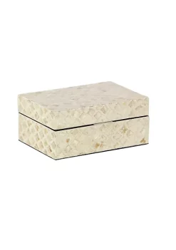 Top 10 ❤️ Coastal 👩 Mother of Pearl Box - Set of 2 by Monroe Lane 😍 -Monroe Lane Sales Belk 26046