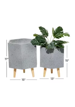Coupon 🎁 Contemporary Magnesium Oxide Planter - Set of 2 by Monroe Lane ✨ -Monroe Lane Sales Belk 2606