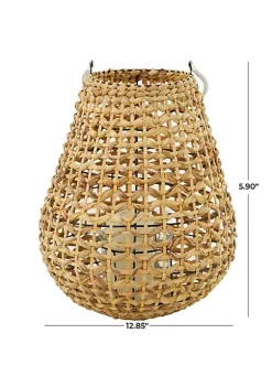 New 👍 Natural Metal Candle Lantern by Monroe Lane 🌟 -Monroe Lane Sales Belk 26063