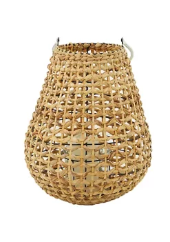 New 👍 Natural Metal Candle Lantern by Monroe Lane 🌟 -Monroe Lane Sales Belk 26065