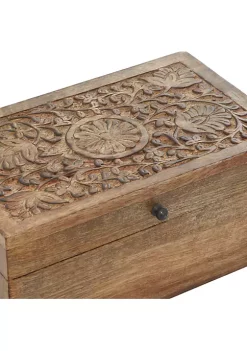 Buy 🤩 Rustic Mango Wood Box - Set of 3 by Monroe Lane 🧨 -Monroe Lane Sales Belk 26084