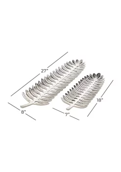 Brand new 😉 Contemporary Metal Tray - Set of 2 by Monroe Lane 🔔 -Monroe Lane Sales Belk 26104