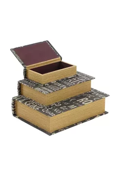 Best Sale 🔔 Traditional Wood Box - Set of 3 by Monroe Lane ✨ -Monroe Lane Sales Belk 26142