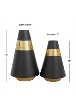 Brand new 🎉 Modern Metal Vase - Set of 2 by Monroe Lane 🎁 -Monroe Lane Sales Belk 26172