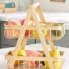 Best Sale 😀 Yellow Metal Modern Storage Basket by Monroe Lane 🤩