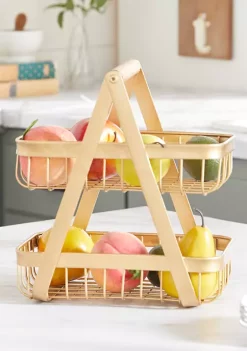 Best Sale 😀 Yellow Metal Modern Storage Basket by Monroe Lane 🤩