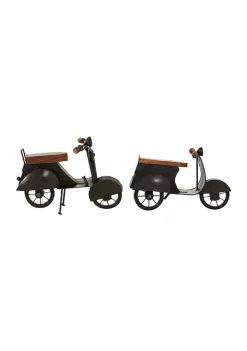 Coupon β Set of 2 Metal Contemporary Scooter Sculpture by Monroe Lane β