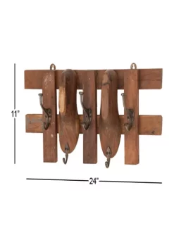 Hot Sale 😀 Mango Wood Vintage Wall Hook by Monroe Lane ✨ -Monroe Lane Sales Belk 26234