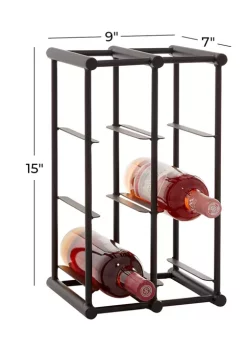 Deals 😍 Black Metal Industrial Wine Rack by Monroe Lane 🧨 -Monroe Lane Sales Belk 26239