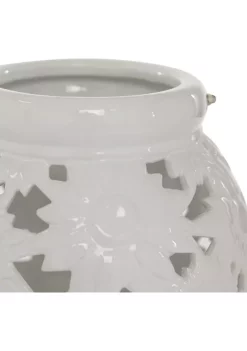 Deals 😉 Contemporary Ceramic Lantern by Monroe Lane 🎁 -Monroe Lane Sales Belk 26292
