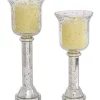 Coupon 🎁 Vintage Glass Hurricane Lamp - Set of 2 by Monroe Lane ⭐