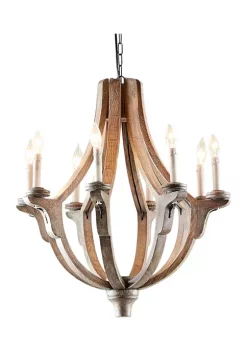Best Sale ⌛ Rustic Wood Chandelier by Monroe Lane 🎁