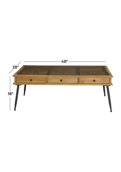Best reviews of 🤩 Industrial Wood Coffee Table by Monroe Lane 👏 -Monroe Lane Sales Belk 26398