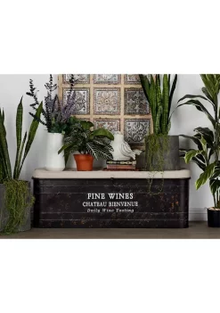 Brand new 𧨠Industrial Metal Storage Bench by Monroe Lane βοΈ