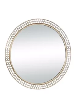Coupon ⭐ Contemporary Metal Wall Mirror by Monroe Lane 💯 -Monroe Lane Sales Belk 26473