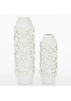 Outlet 🔥 Modern Ceramic Vase - Set of 2 by Monroe Lane 😍 -Monroe Lane Sales Belk 26491