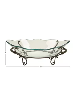 Cheapest 💯 Traditional Tempered Glass Serving Bowl by Monroe Lane 🎁 -Monroe Lane Sales Belk 265