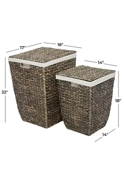 Best Sale 🤩 Traditional Seagrass Storage Basket - Set of 2 by Monroe Lane 🧨 -Monroe Lane Sales Belk 26528
