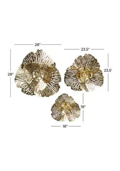 Best reviews of 🤩 Glam Metal Wall Decor - Set of 3 by Monroe Lane 🌟 -Monroe Lane Sales Belk 26547