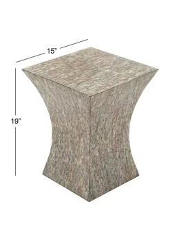 Deals ⌛ Contemporary 👩 Mother of Pearl Accent Table by Monroe Lane 👍 -Monroe Lane Sales Belk 26589
