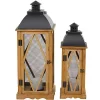 Deals 🔥 Traditional Wood Candle Lantern - Set of 2 by Monroe Lane ❤️